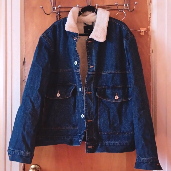 MENS HEAVY DEMIN FLEECE JACKET - Picture 3 of 7